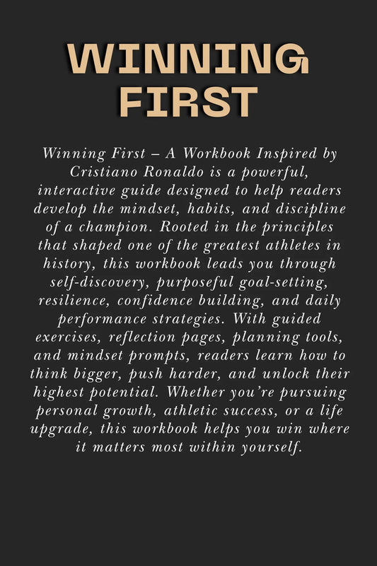 Winning First - A Workbook Inspired by Cristiano Ronaldo - Wealthy Workbooks