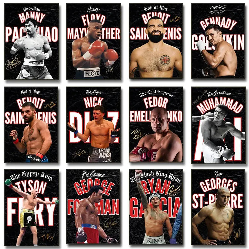 Boxing/MMA Motivational Champion Posters Wealthy Workbooks