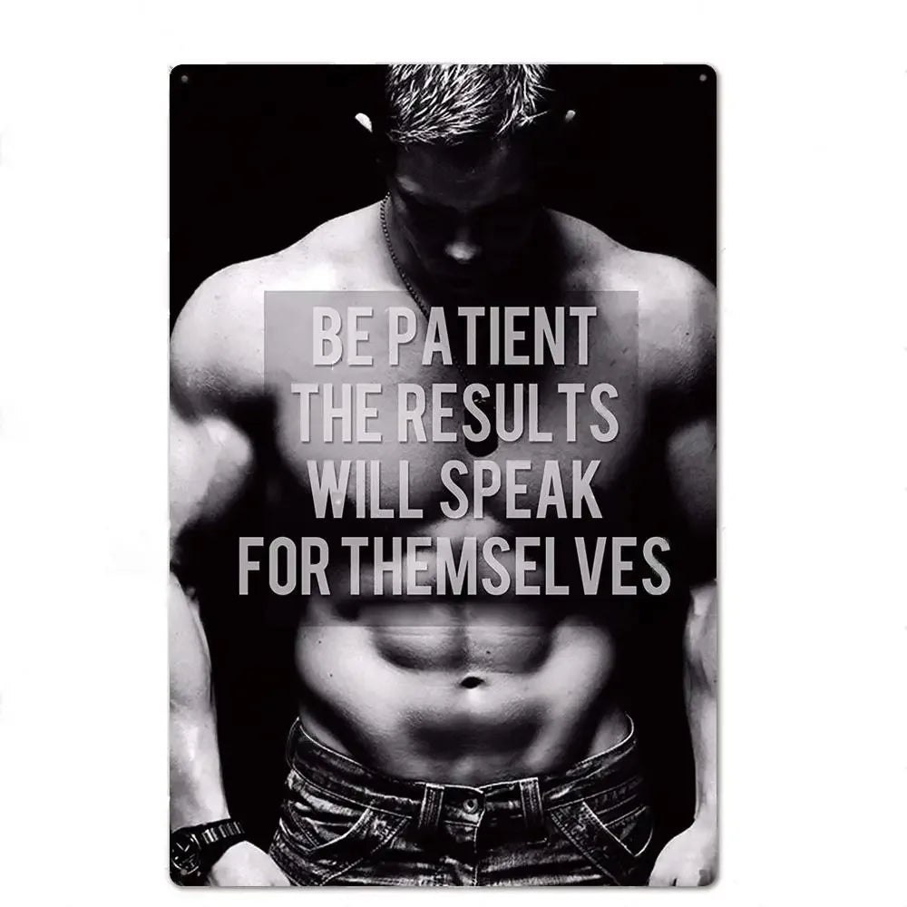Gym Motivation Poster - Plaque Metal