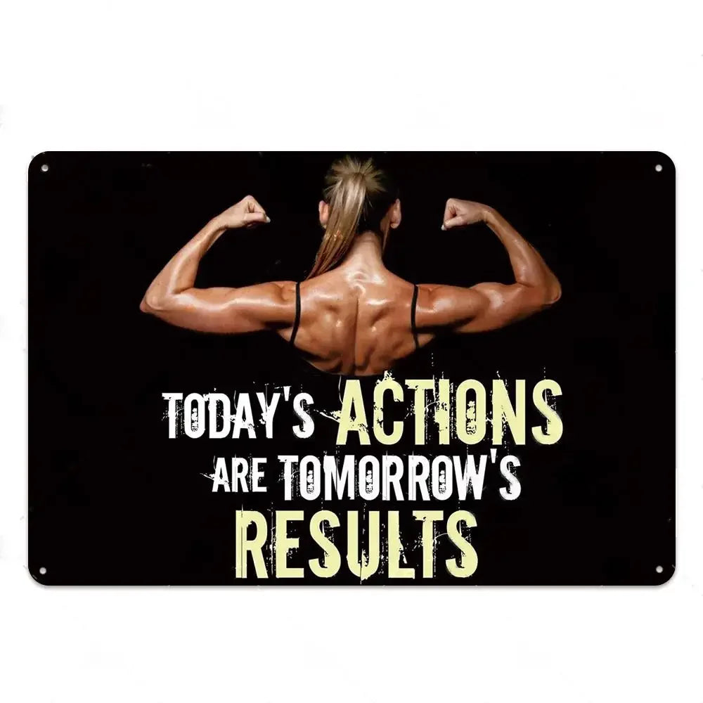 Gym Motivation Poster - Plaque Metal