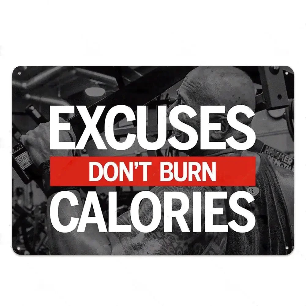Gym Motivation Poster - Plaque Metal