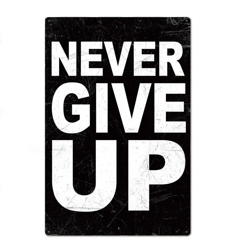 Gym Motivation Poster - Plaque Metal