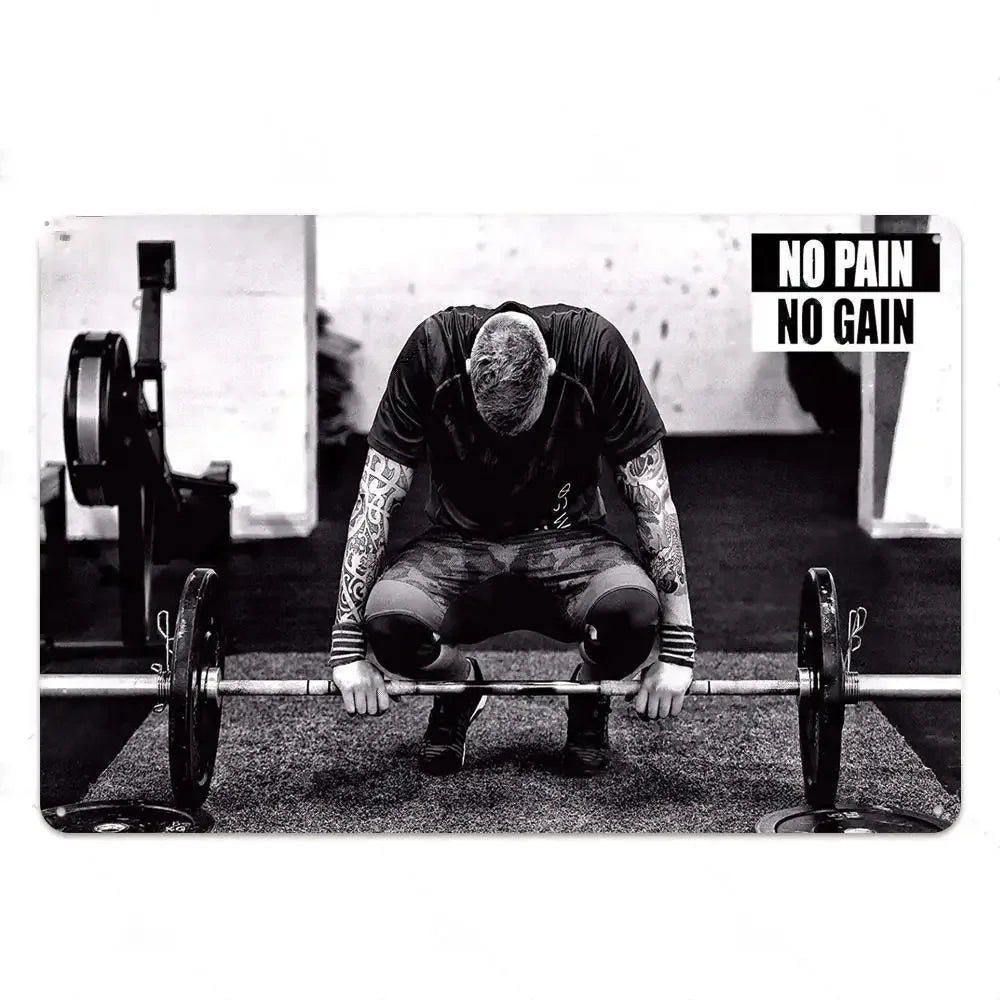 Gym Motivation Poster - Plaque Metal
