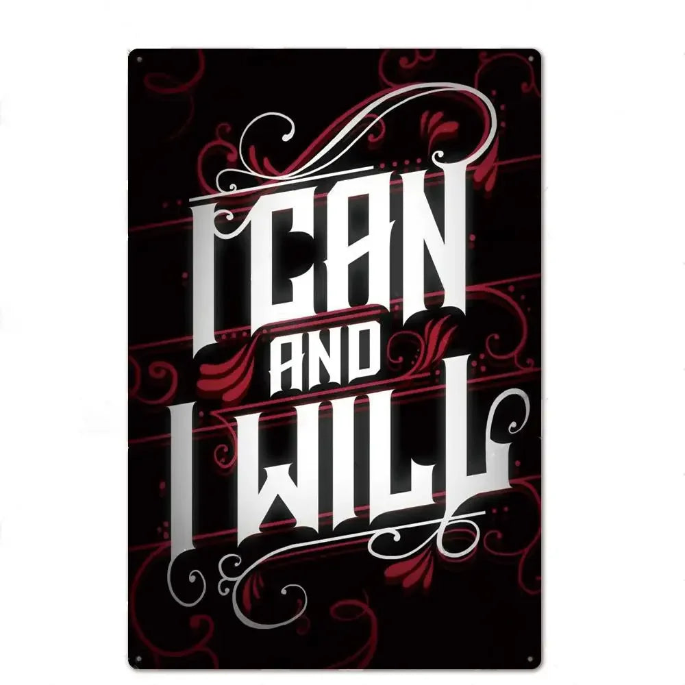 Gym Motivation Poster - Plaque Metal