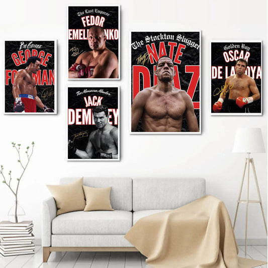 Boxing/MMA Motivational Champion Posters Wealthy Workbooks