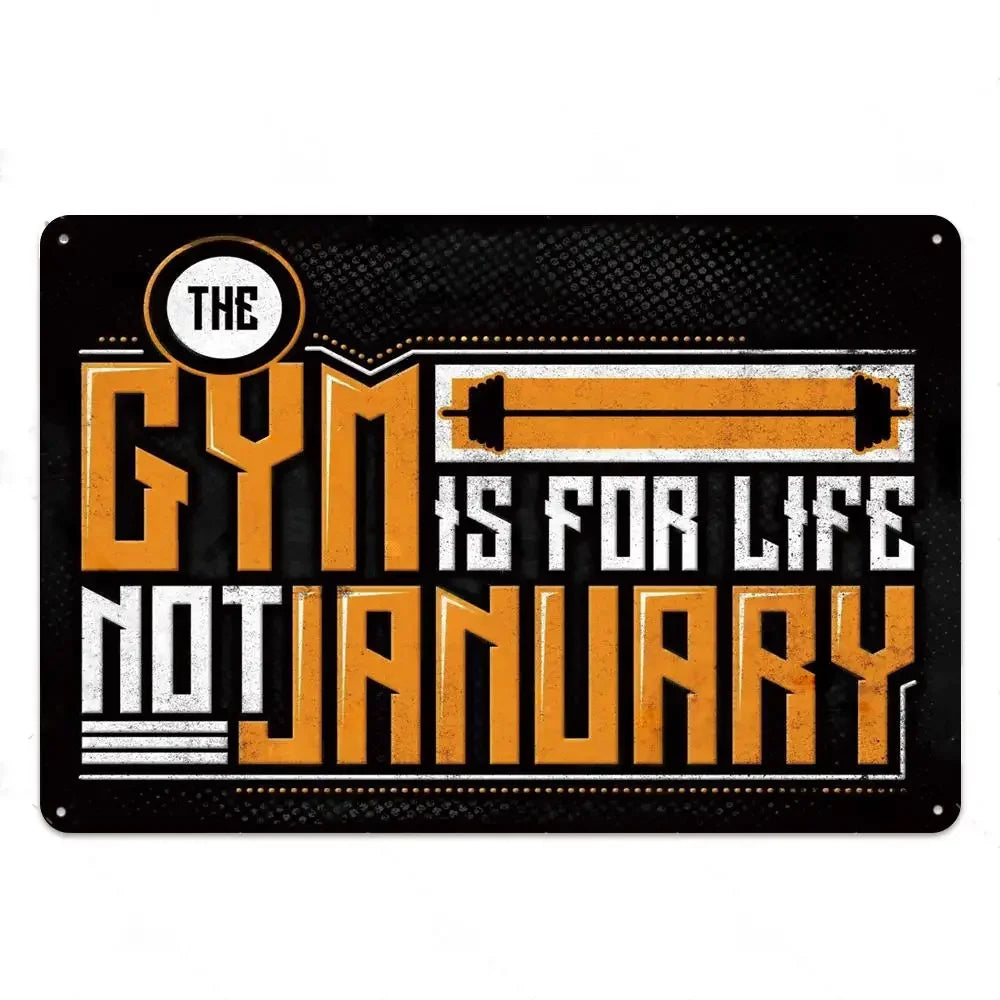 Gym Motivation Poster - Plaque Metal