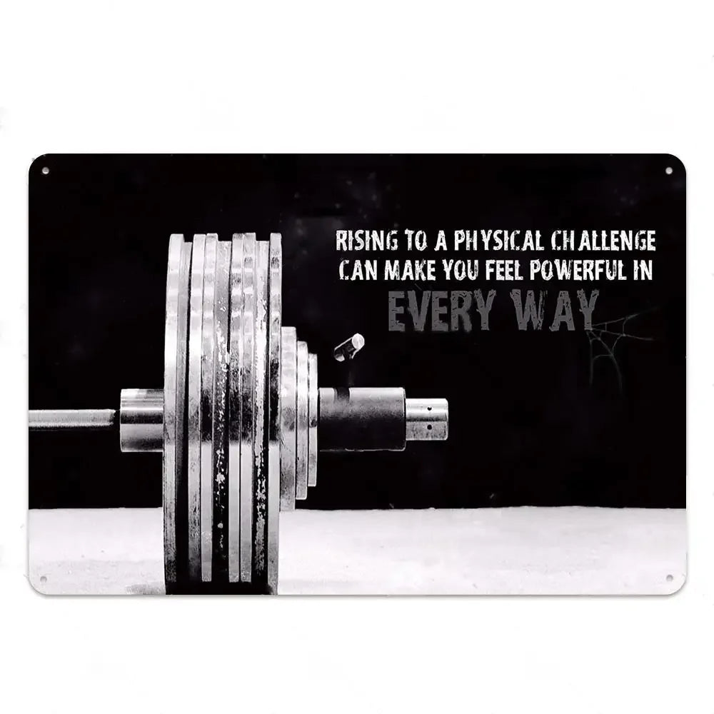 Gym Motivation Poster - Plaque Metal