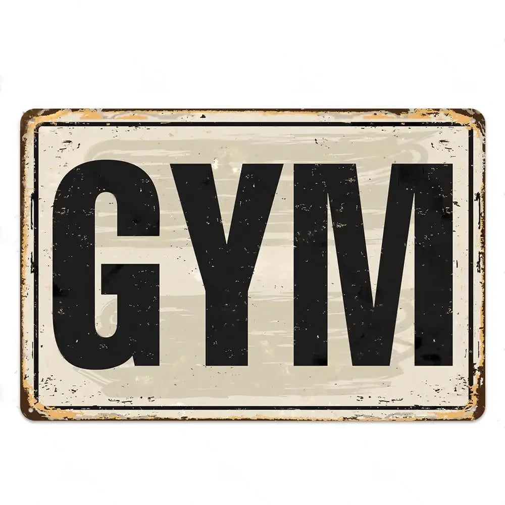 Gym Motivation Poster - Plaque Metal