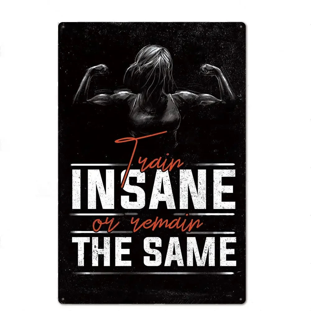 Gym Motivation Poster - Plaque Metal