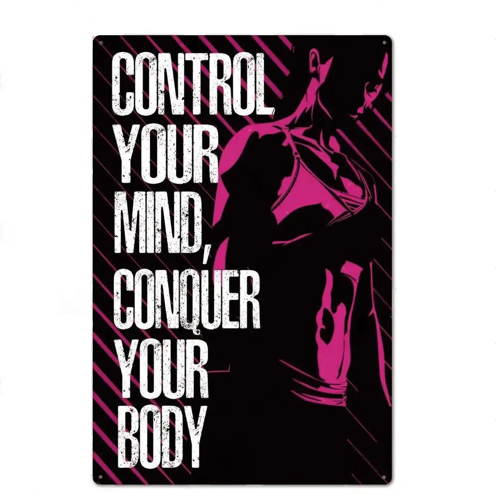 Gym Motivation Poster - Plaque Metal