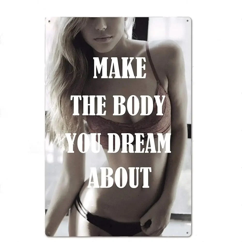 Gym Motivation Poster - Plaque Metal