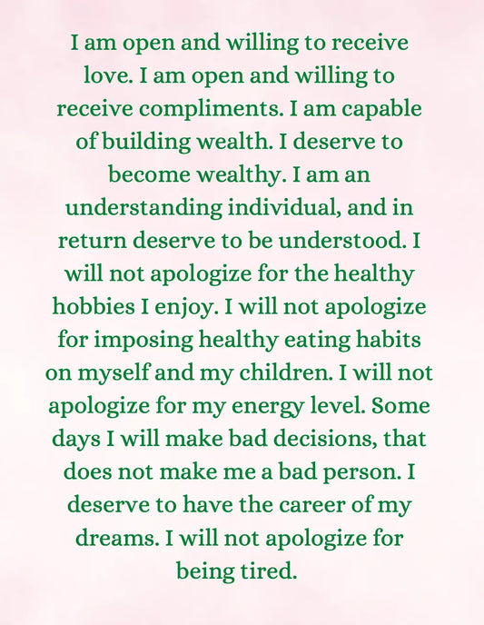 100 Positive Affirmations For Women Wealthy Workbooks