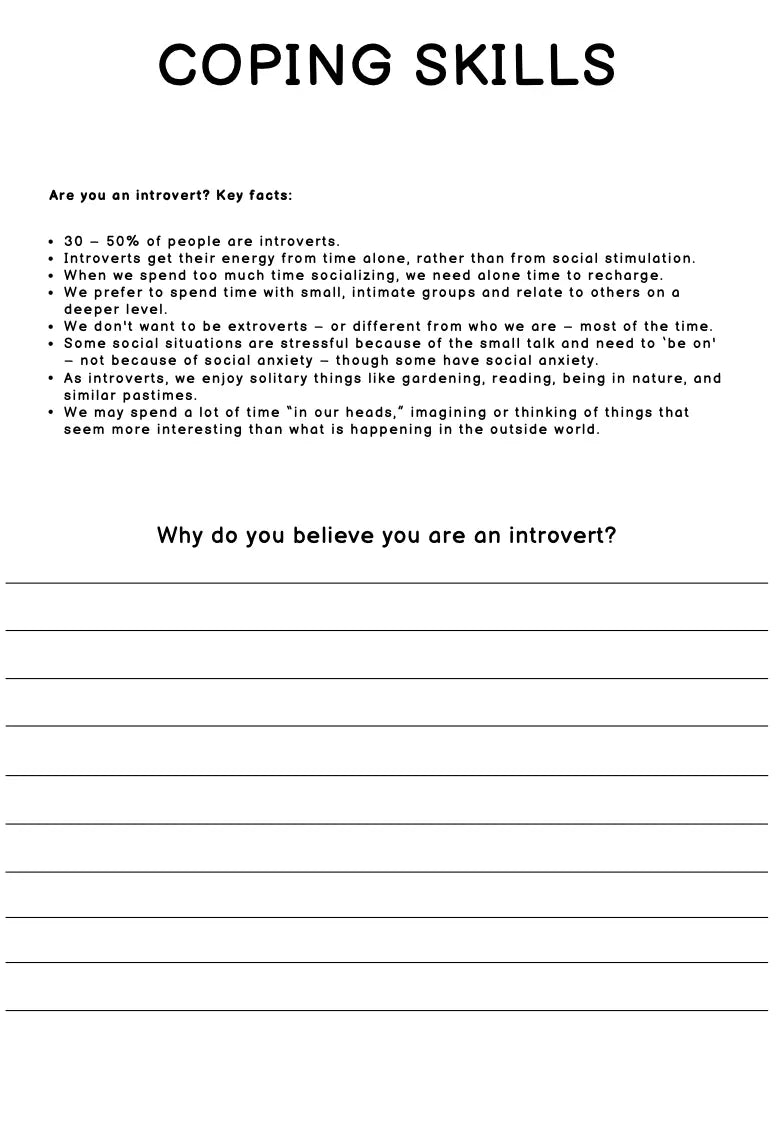 Being an Introvert Journal Wealthy Workbooks