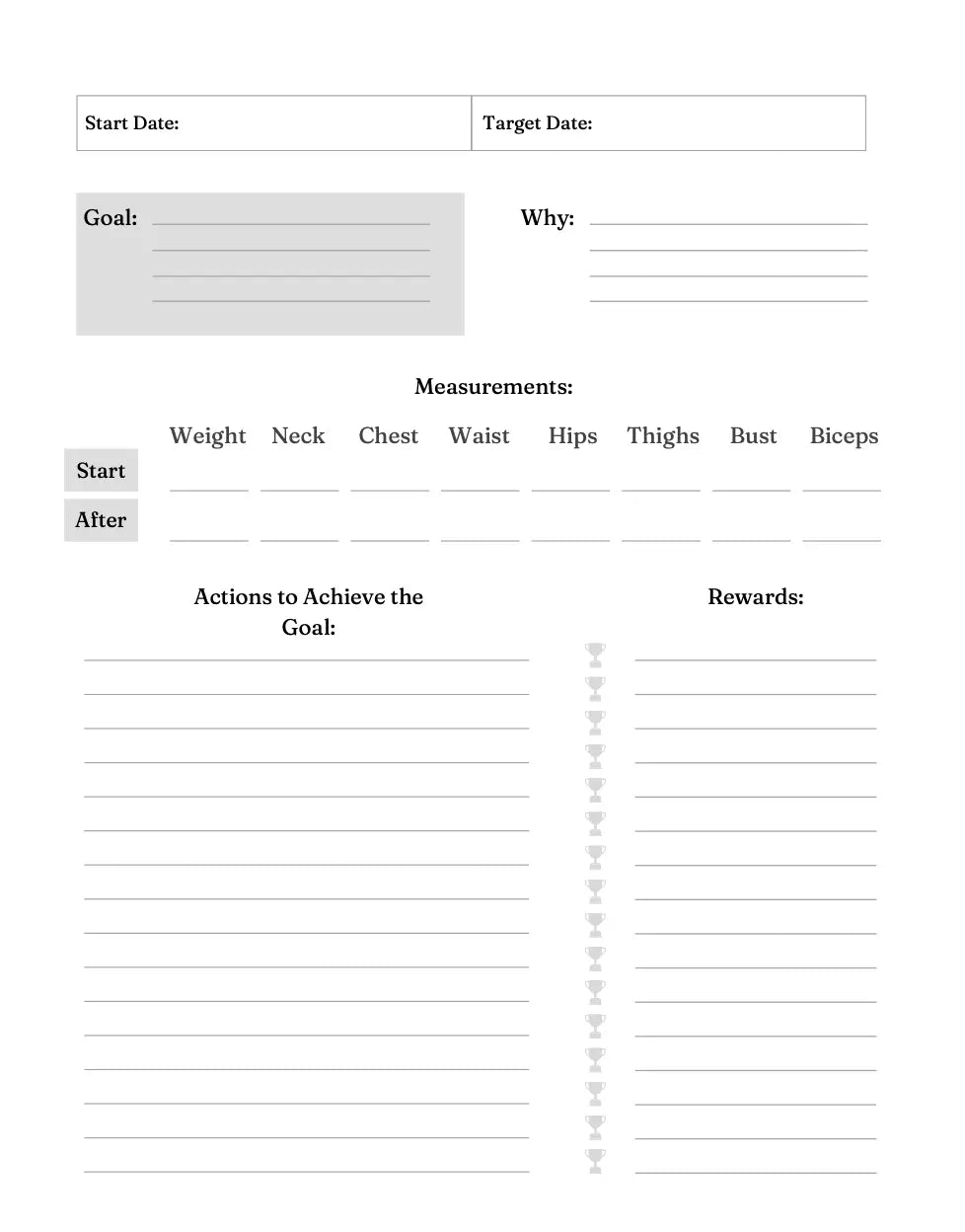 Fitness Planner - Journal to Help Plan A Fitness Routine Wealthy Workbooks