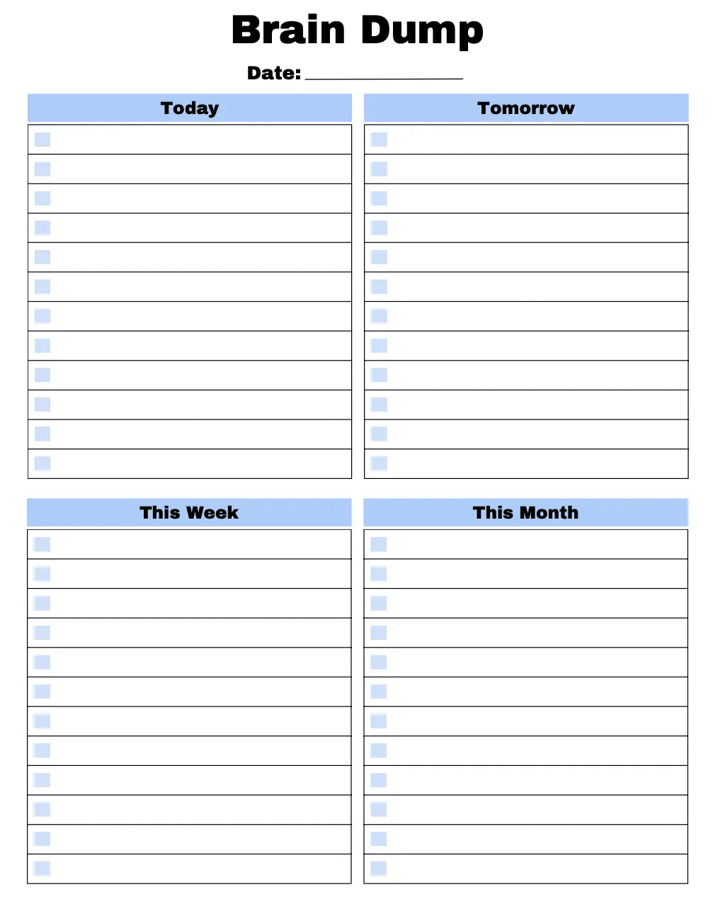 Brain Dump Bundle Wealthy Workbooks