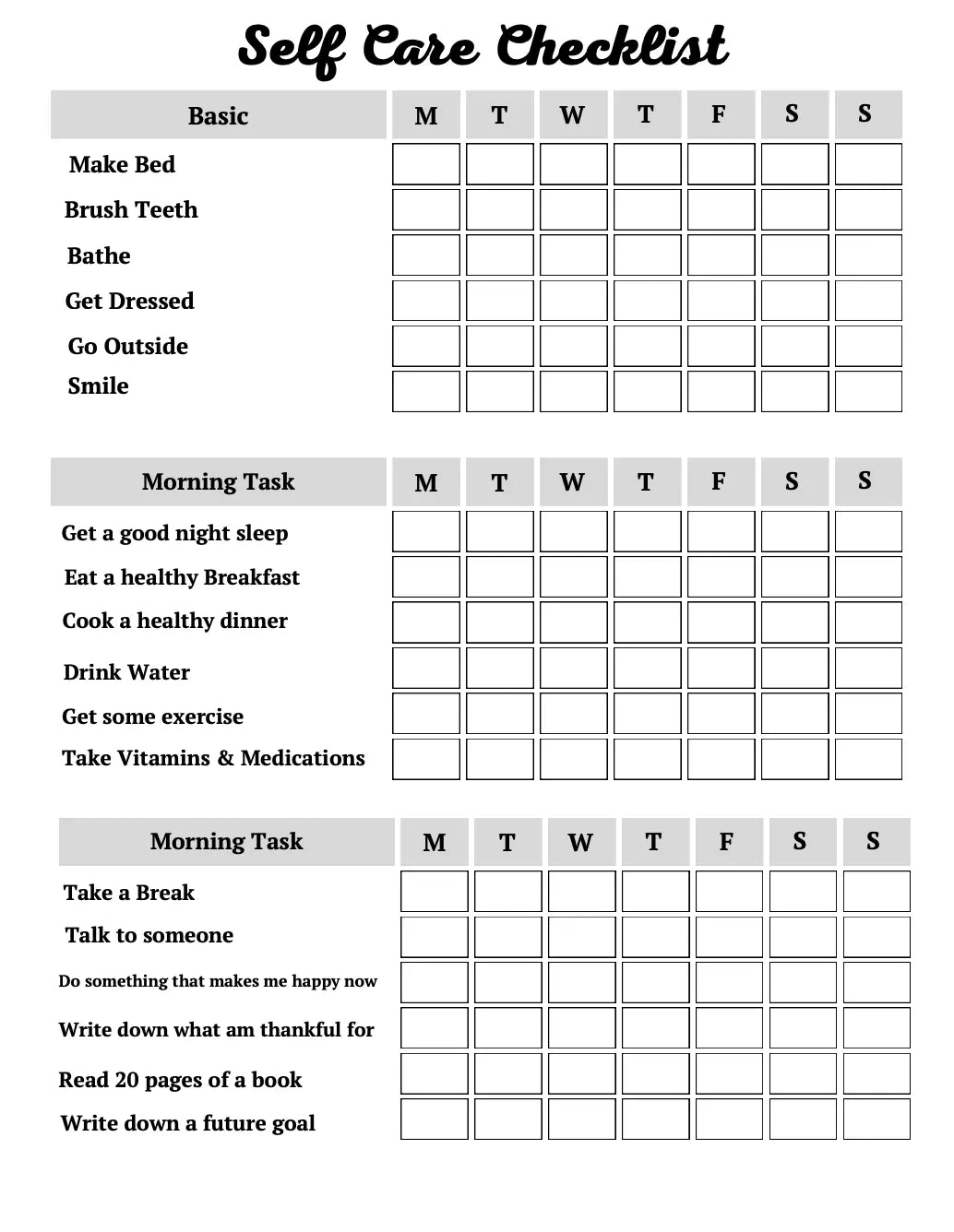 Health & Self Care Wealthy Workbooks