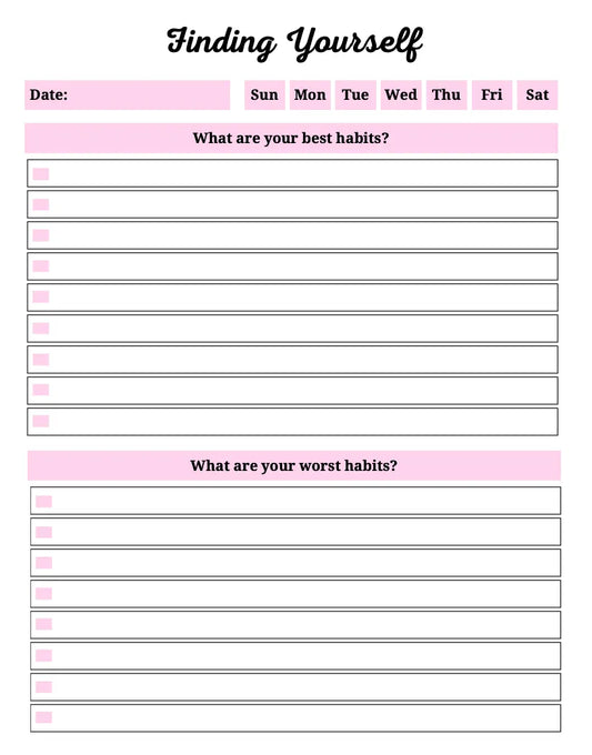 Self-Discovery Journal Wealthy Workbooks