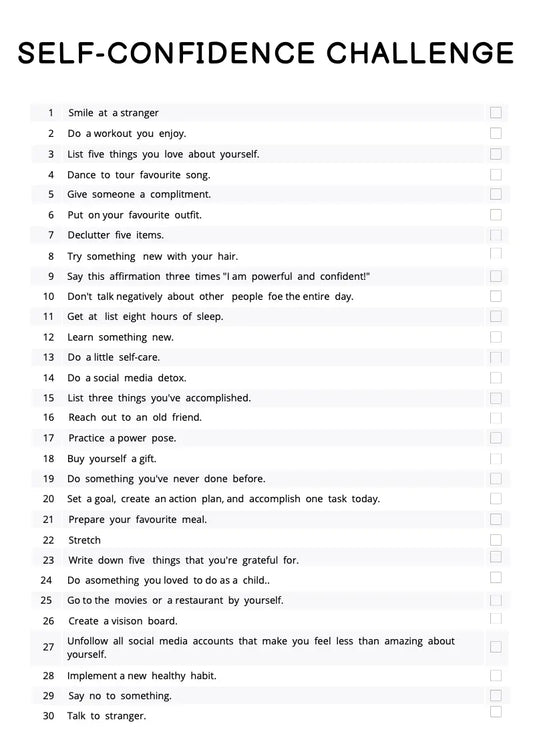 Self Confidence Planner Wealthy Workbooks