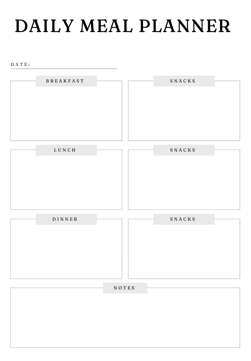 Meal Planner Wealthy Workbooks