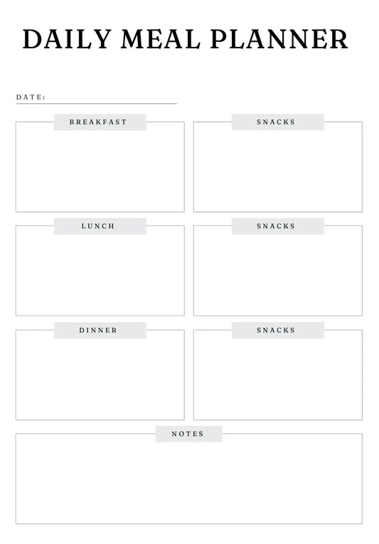 Meal Planner Wealthy Workbooks