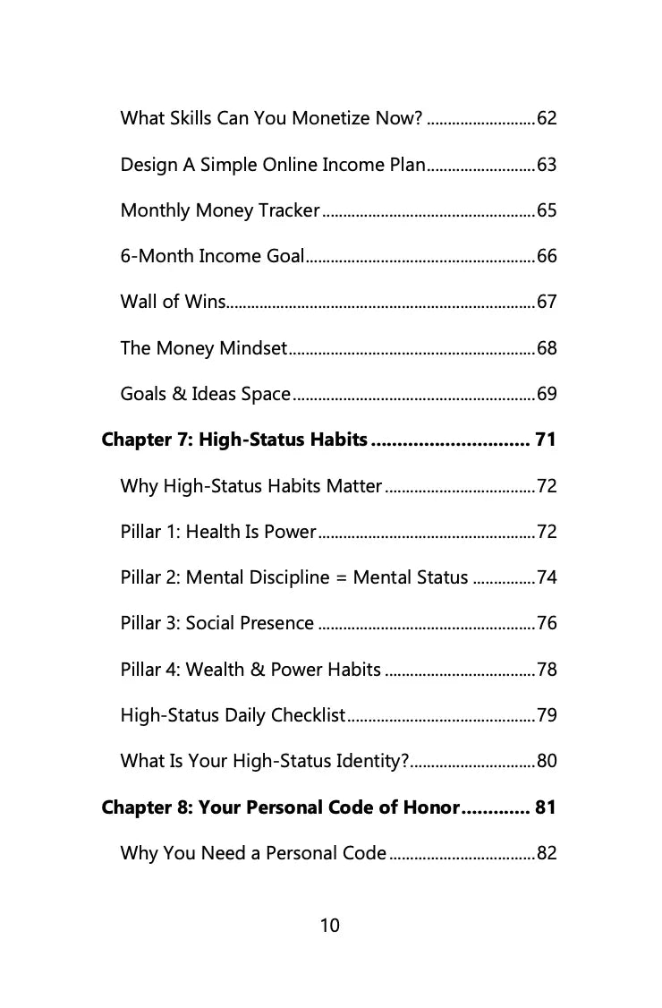 The Matrix - A Workbook Inspired By Andrew Tate Wealthy Workbooks