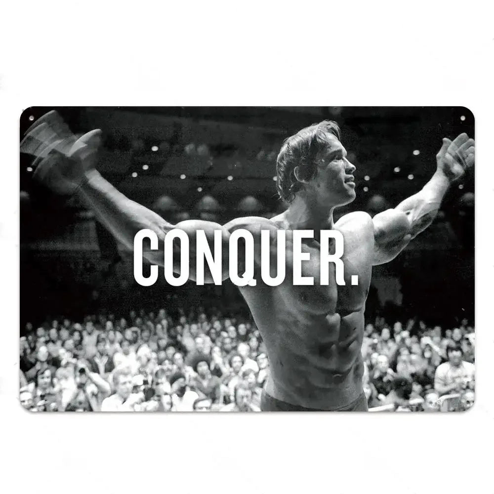 Gym Motivation Poster - Plaque Metal