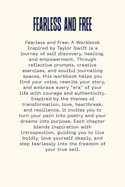 Fearless and Free: A Workbook Inspired By Taylor Swift Wealthy Workbooks