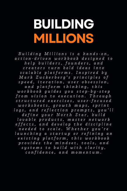 Building Millions - A Workbook Inspired by Mark Zuckerberg
