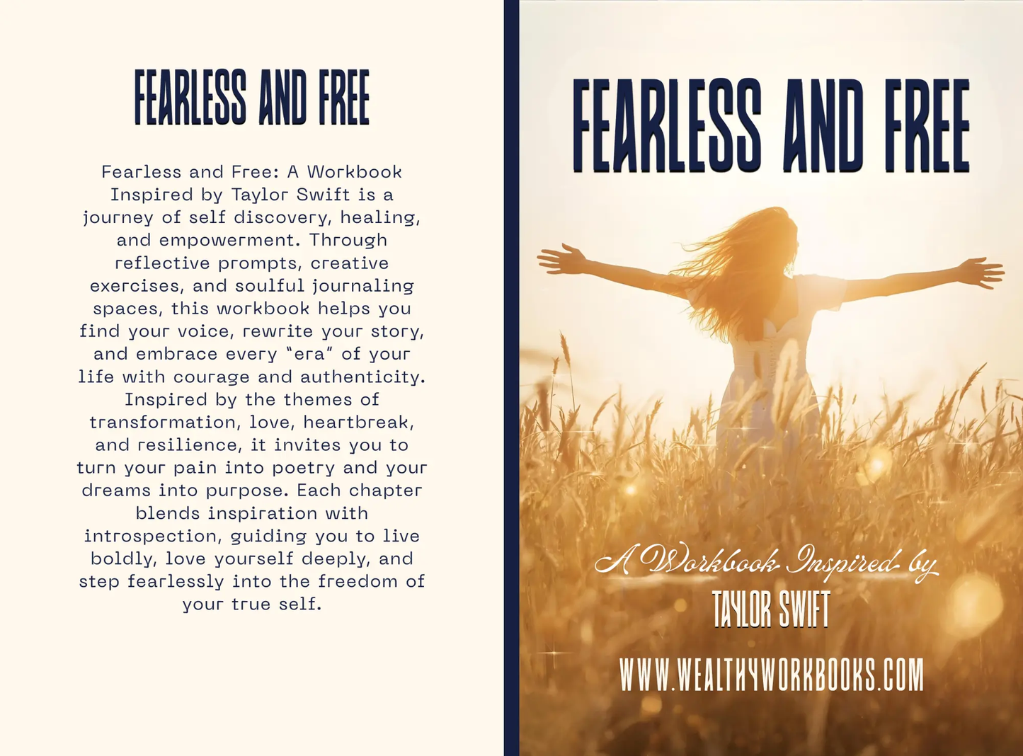 Fearless and Free: A Workbook Inspired By Taylor Swift Wealthy Workbooks