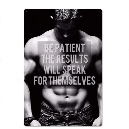 Gym Motivation Poster - Plaque Metal
