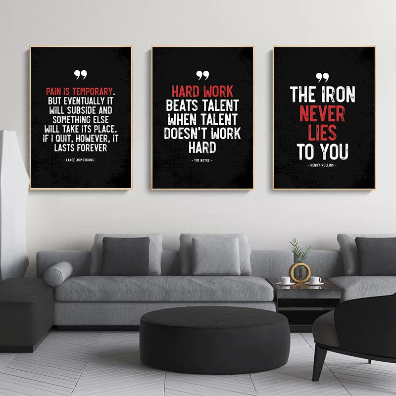 Motivational Quote Art Posters