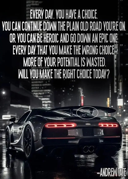 Modern Black Car Motivational Quotes Wealthy Workbooks