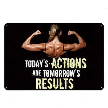Gym Motivation Poster - Plaque Metal