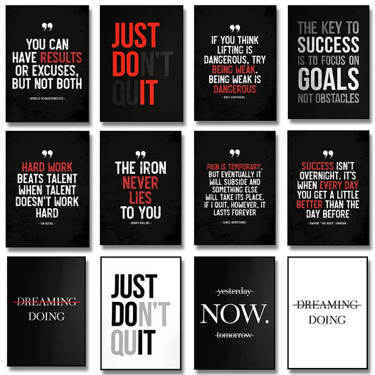 Motivational Quote Art Posters