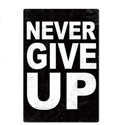 Gym Motivation Poster - Plaque Metal
