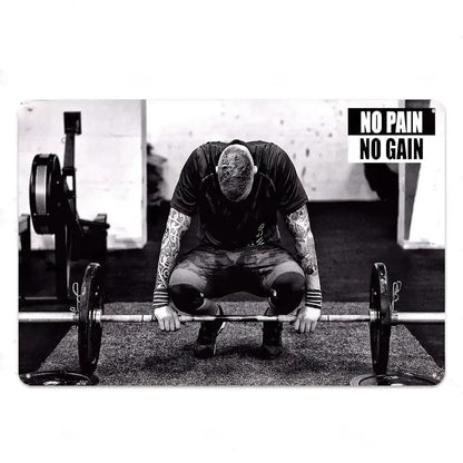 Gym Motivation Poster - Plaque Metal