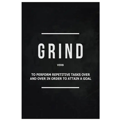 Grind Hustle Execution Motivational Quote Posters