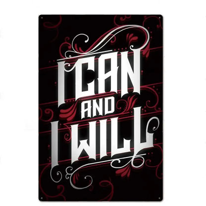 Gym Motivation Poster - Plaque Metal