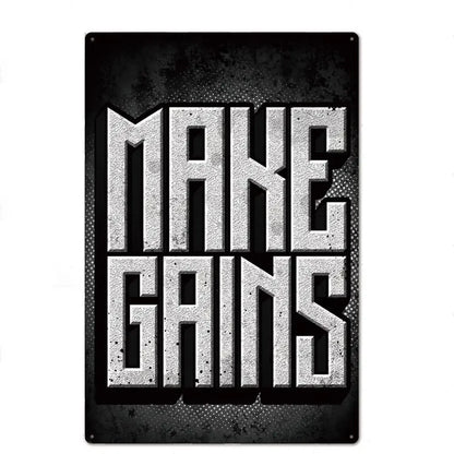 Gym Motivation Poster - Plaque Metal