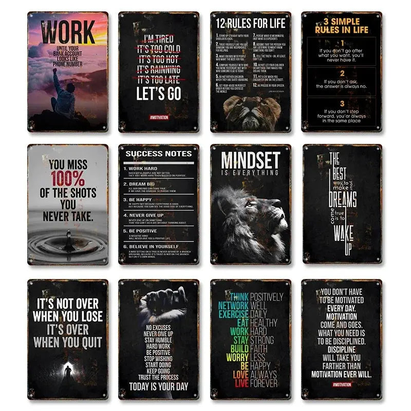 Motivational Quotes Posters Wealthy Workbooks