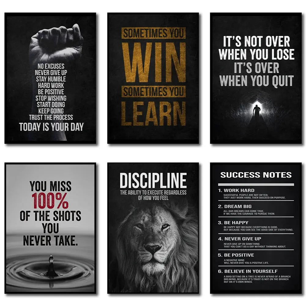 Motivational Quotes Posters Wealthy Workbooks