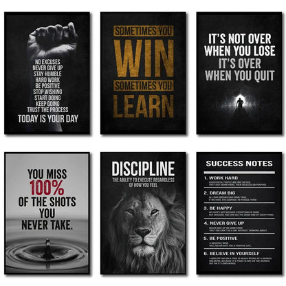 Motivational Quotes Posters Wealthy Workbooks