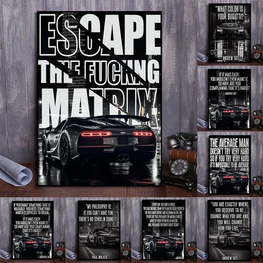 Modern Black Car Motivational Quotes