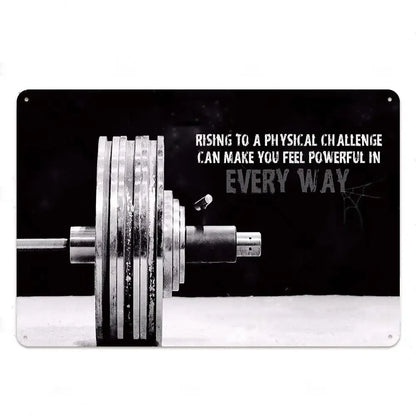 Gym Motivation Poster - Plaque Metal