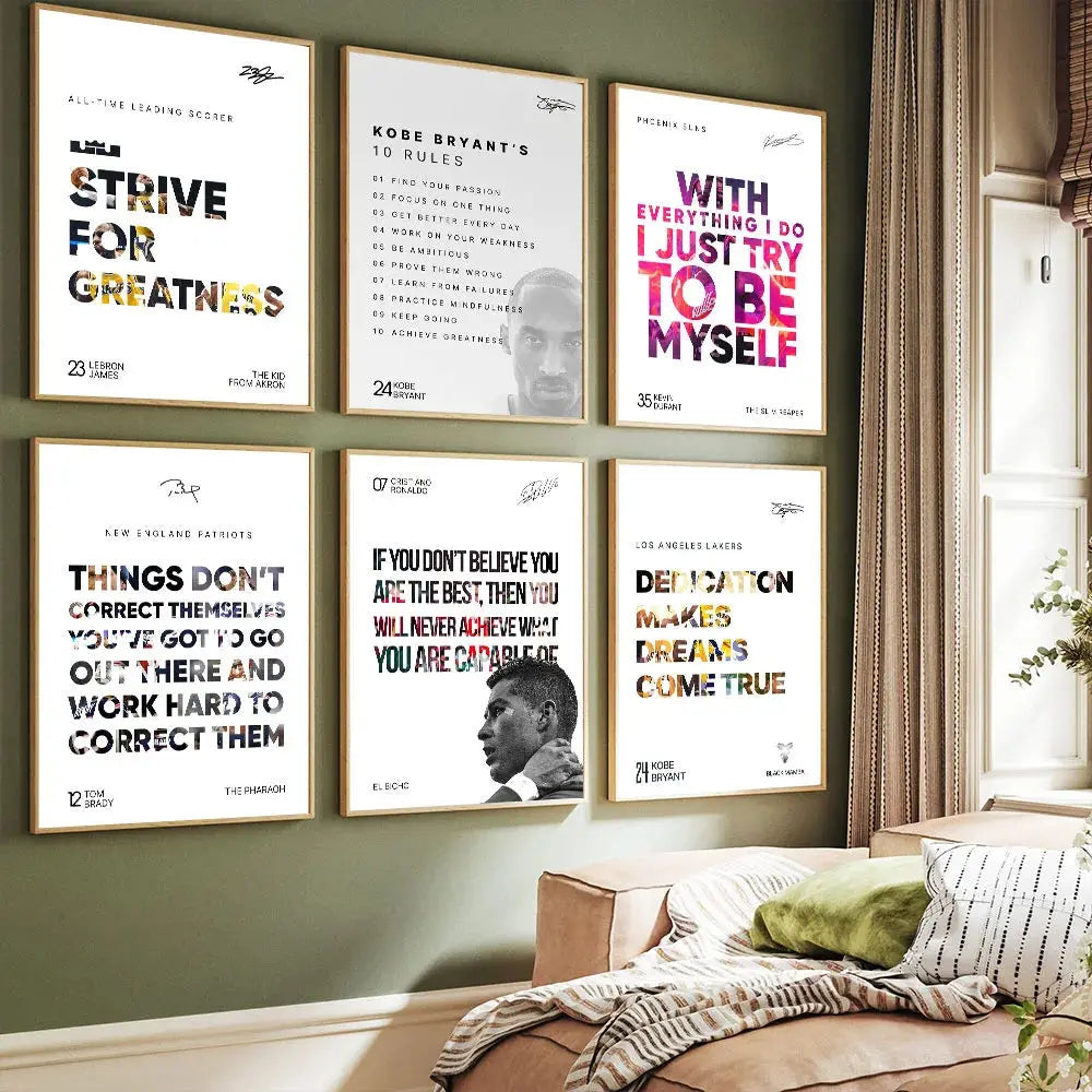 Motivational Sports Quote Posters Wealthy Workbooks