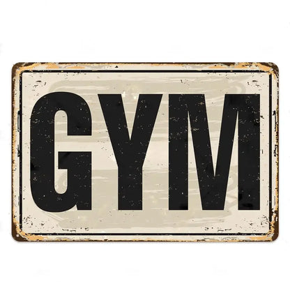 Gym Motivation Poster - Plaque Metal