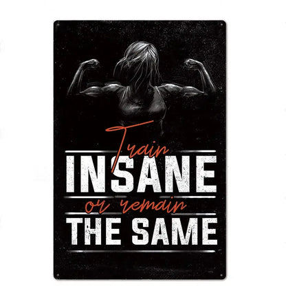 Gym Motivation Poster - Plaque Metal