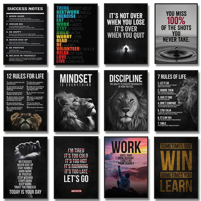 Motivational Quotes Posters Wealthy Workbooks