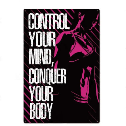Gym Motivation Poster - Plaque Metal