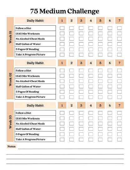 75 Medium Challenge Wealthy Workbooks